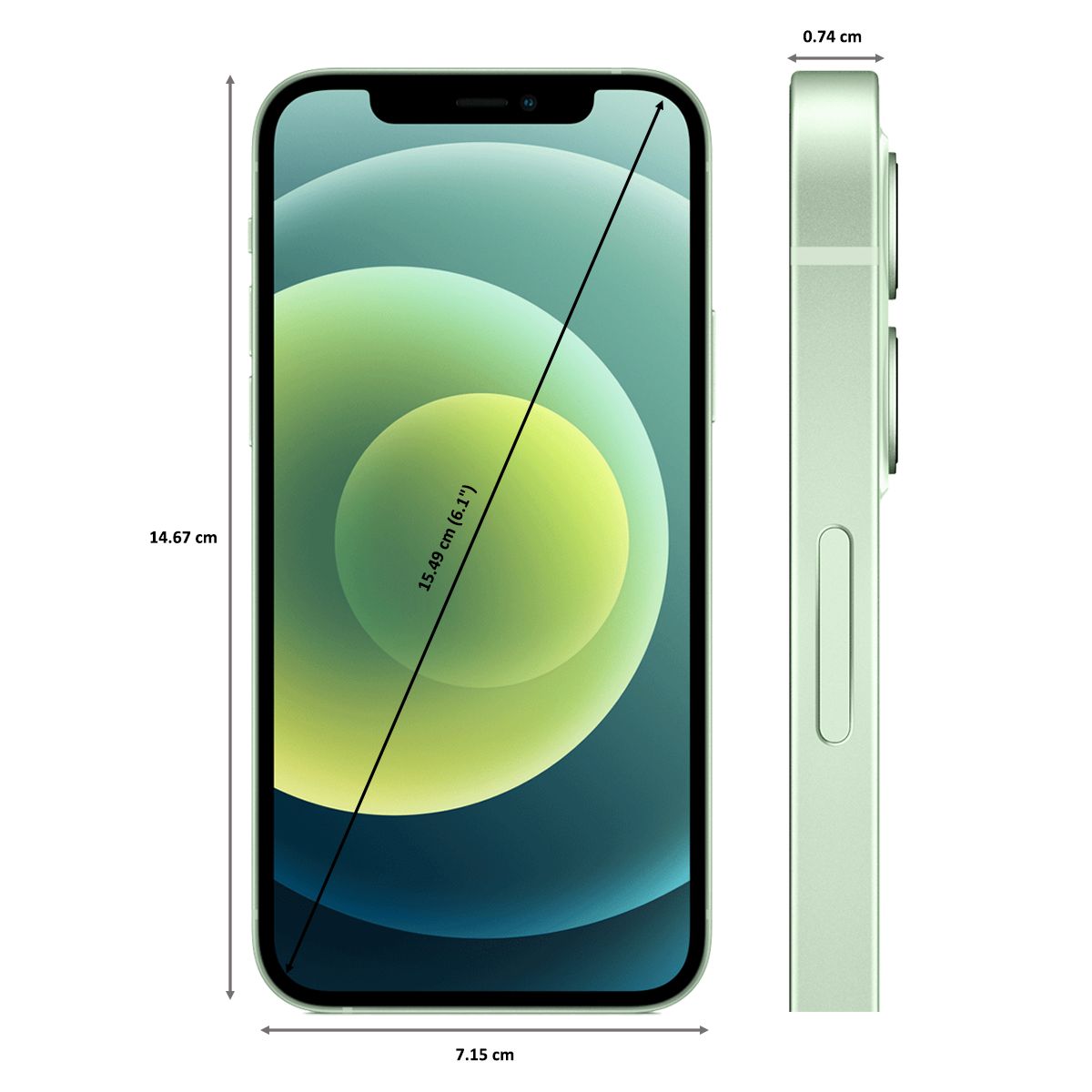 Buy Apple iPhone 12 (256GB ROM, 4GB RAM, MGJL3HN/A, Green) Online